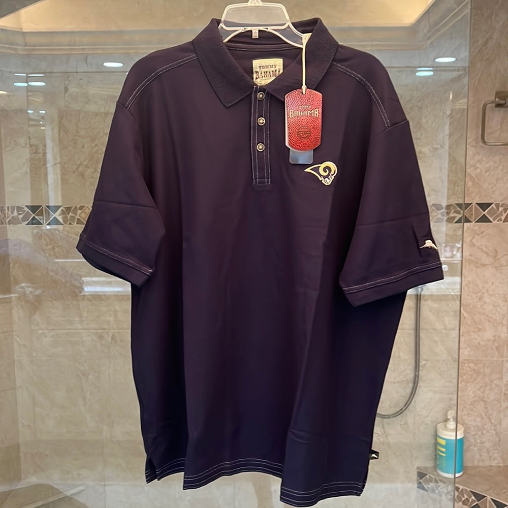 Rams four button down shirt new with tags size extra-large